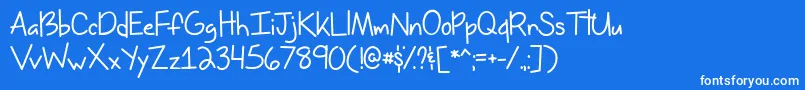 Miss Issippi   Font – White Fonts on Blue Background