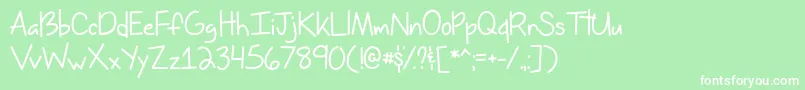 Miss Issippi   Font – White Fonts on Green Background