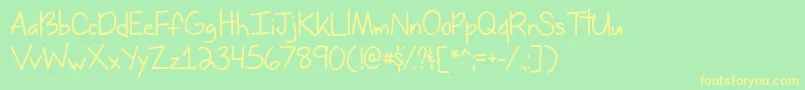 Miss Issippi   Font – Yellow Fonts on Green Background