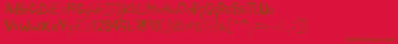 Подробнее о шрифте miss r Шрифт miss r – коричневые шрифты на красном фоне