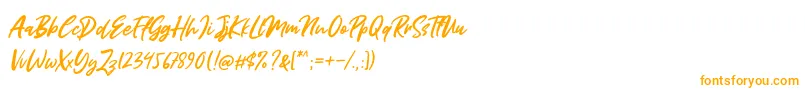 Miss Rhinetta Font – Orange Fonts on White Background