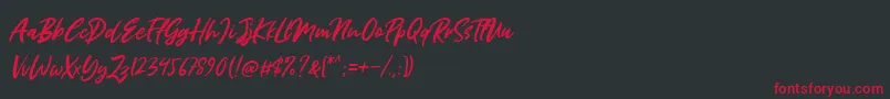 fuente Miss Rhinetta – Fuentes Rojas Sobre Fondo Negro
