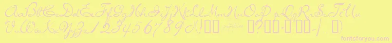 miss Font – Pink Fonts on Yellow Background