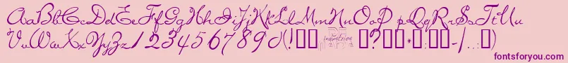 miss Font – Purple Fonts on Pink Background