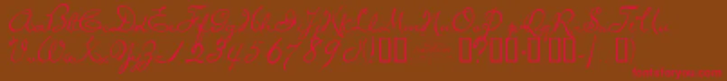 miss Font – Red Fonts on Brown Background