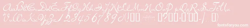 miss-Schriftart – Weiße Schriften auf rosa Hintergrund