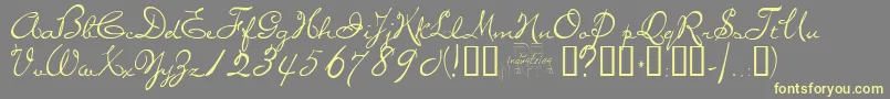 More about miss Font miss Font – Yellow Fonts on Gray Background