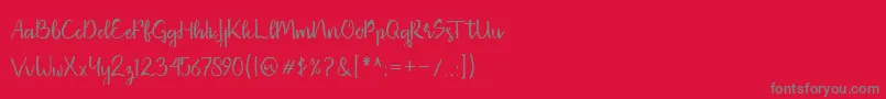 Czcionka Missaki Typeface – szare czcionki na czerwonym tle