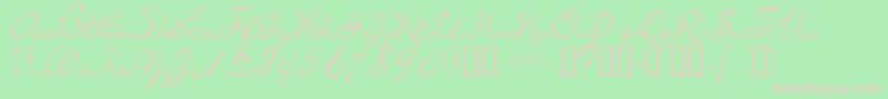 MISSB    Font – Pink Fonts on Green Background