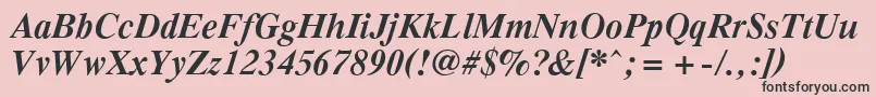 PcTennesseeBolditalic Font – Black Fonts on Pink Background