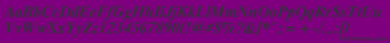 Шрифт PcTennesseeBolditalic – чёрные шрифты на фиолетовом фоне