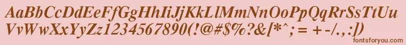 PcTennesseeBolditalic Font – Brown Fonts on Pink Background