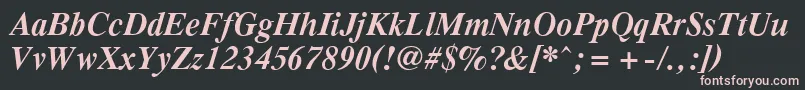 PcTennesseeBolditalic Font – Pink Fonts on Black Background