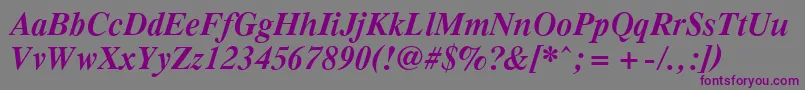 PcTennesseeBolditalic Font – Purple Fonts on Gray Background