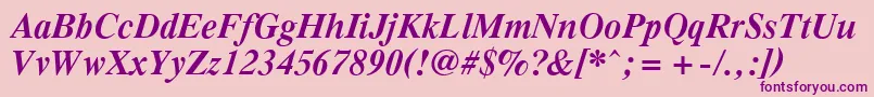 PcTennesseeBolditalic Font – Purple Fonts on Pink Background