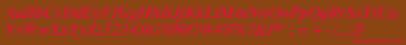 PcTennesseeBolditalic Font – Red Fonts on Brown Background