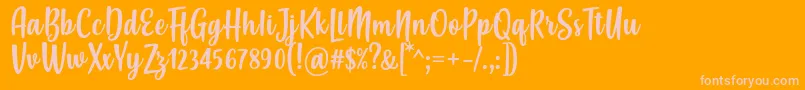 Misses Font by Situjuh 7NTypes Font – Pink Fonts on Orange Background