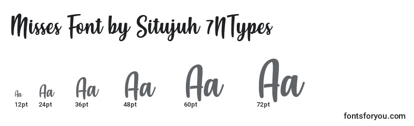 Размеры шрифта Misses Font by Situjuh 7NTypes