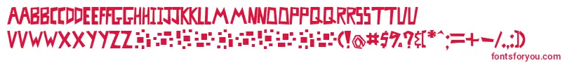 MISTBF   Font – Red Fonts on White Background