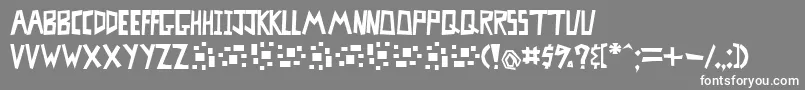 MISTBF   Font – White Fonts on Gray Background