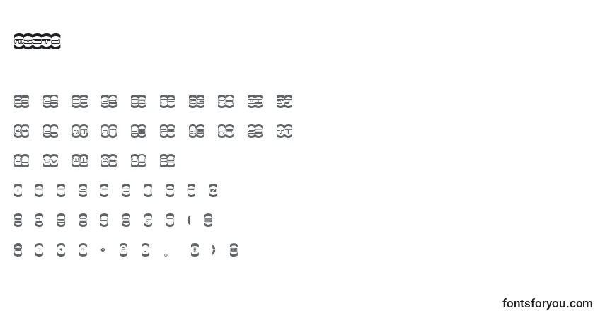 Schriftart MISTD    (134483) – Alphabet, Zahlen, spezielle Symbole