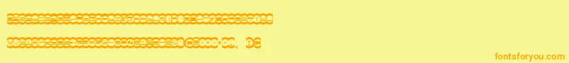 MISTD    Font – Orange Fonts on Yellow Background