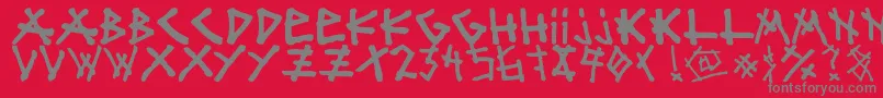 mister bambu Font – Gray Fonts on Red Background