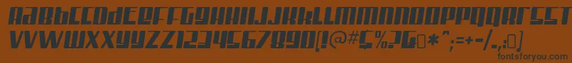 mister firley-Schriftart – Schwarze Schriften auf braunem Hintergrund
