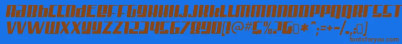 mister firley Font – Brown Fonts on Blue Background