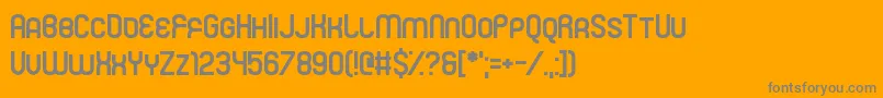 Mister Fisher Font – Gray Fonts on Orange Background