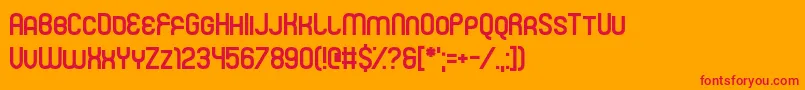 Mister Fisher Font – Red Fonts on Orange Background