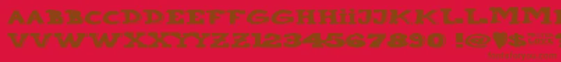Mister Love Font – Brown Fonts on Red Background