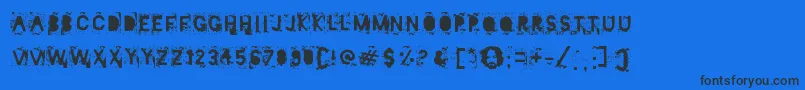 Шрифт Mister Manson – чёрные шрифты на синем фоне