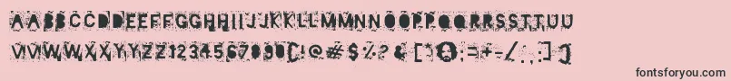 Mister Manson-Schriftart – Schwarze Schriften auf rosa Hintergrund