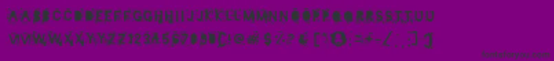 フォントMister Manson – 紫の背景に黒い文字