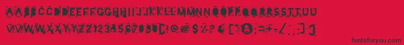 フォントMister Manson – 赤い背景に黒い文字