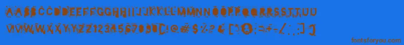 Mister Manson Font – Brown Fonts on Blue Background