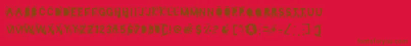 Mister Manson Font – Brown Fonts on Red Background