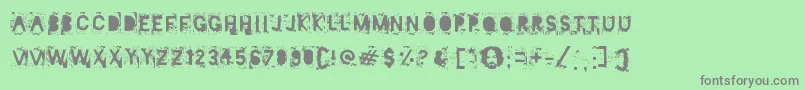 Mister Manson Font – Gray Fonts on Green Background