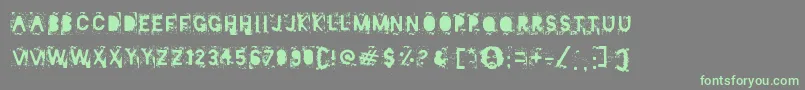 Mister Manson Font – Green Fonts on Gray Background