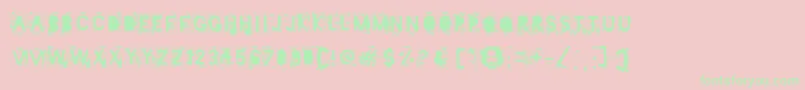 Mister Manson Font – Green Fonts on Pink Background