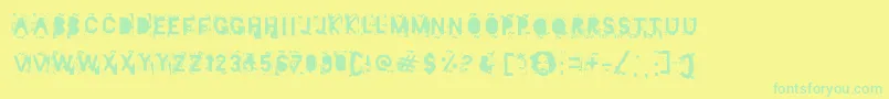 Mister Manson Font – Green Fonts on Yellow Background