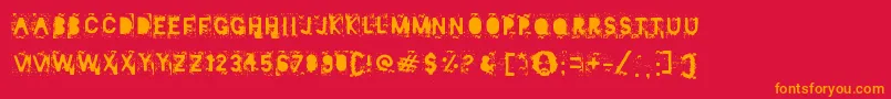 Mister Manson Font – Orange Fonts on Red Background