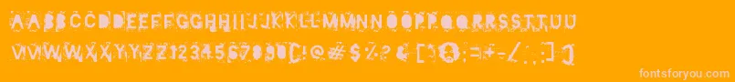 Mister Manson Font – Pink Fonts on Orange Background
