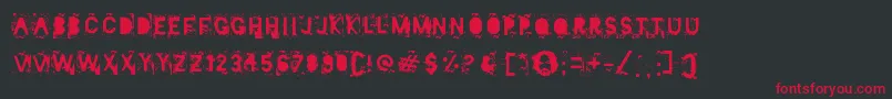 Mister Manson-Schriftart – Rote Schriften auf schwarzem Hintergrund