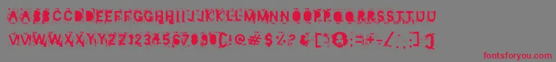 Mister Manson Font – Red Fonts on Gray Background