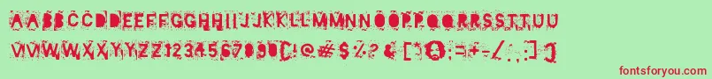 Mister Manson Font – Red Fonts on Green Background