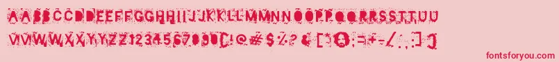 Mister Manson Font – Red Fonts on Pink Background