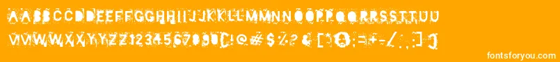 Mister Manson Font – White Fonts on Orange Background