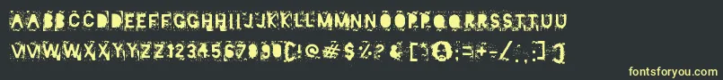 Mister Manson Font – Yellow Fonts on Black Background